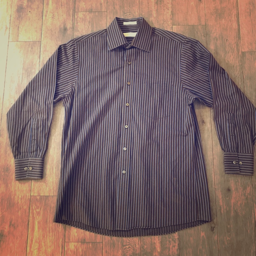 Micheal kors brown blue grey casual shirt